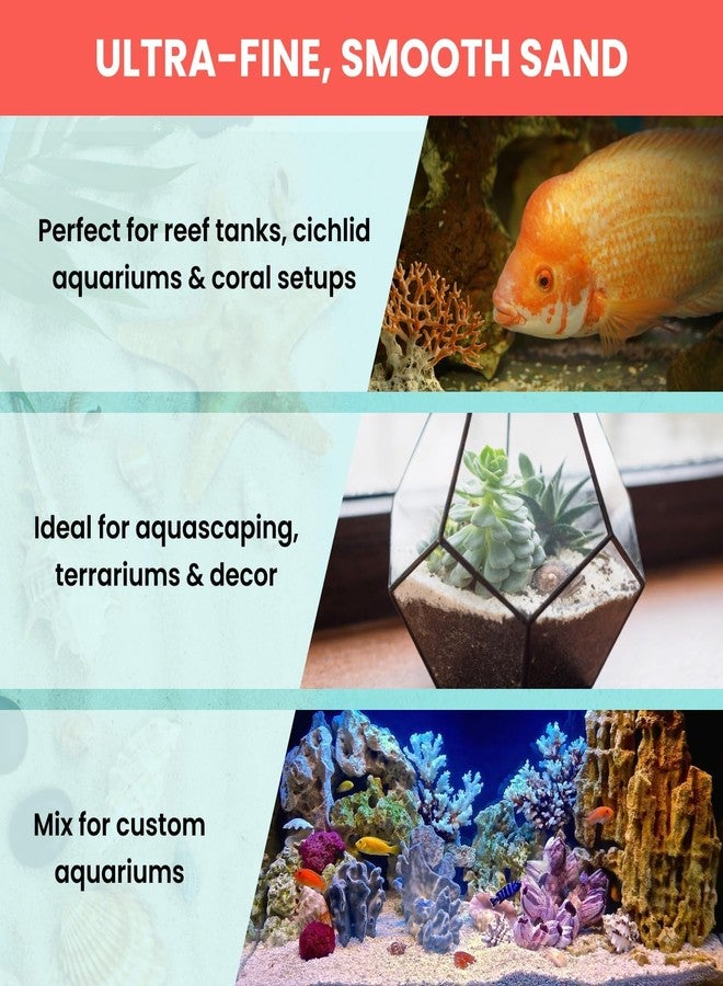 VAYINATO® 2Kg Aquarium Aragonite White Sand - Natural Substrate for Marine & Cichlid Tanks, pH-Buffering Fish Tank Sand for Freshwater & Saltwater Aquariums - Image 5